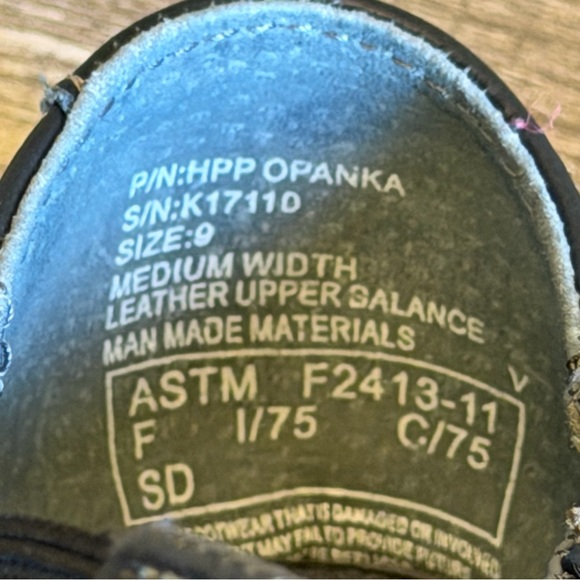 Hush Puppies Steel Toe Black Leather Loafers Slip Resistant ASTM F2413-11 Size 9 - Picture 11 of 11